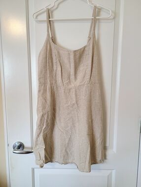 Linen/viscose Mini Dress🤎